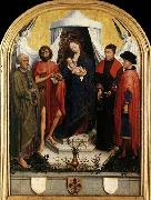 WEYDEN, Rogier van der Virgin with the Child and Four Saints oil on canvas